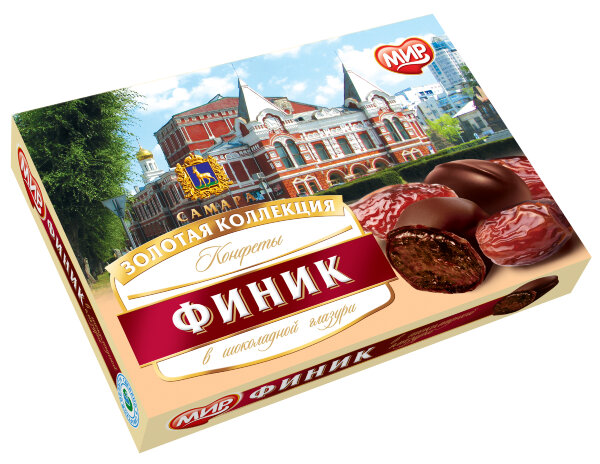 №2 КФ МИР Финики в шоколадной глазури 160г  в Северске