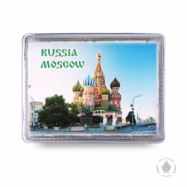 №3 Пряник 600г RUSSIA MOSCOW с фотопечатью (в подарочной пластиковой упаковке)  в Северске