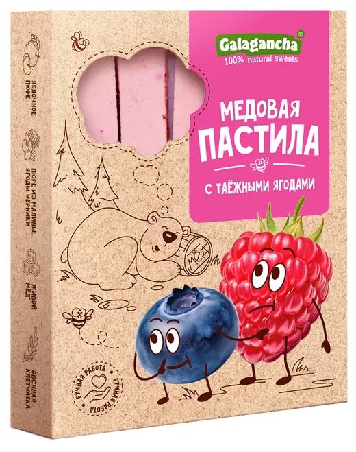 №2 Пастила медовая с таежными ягодами, 190г в Северске