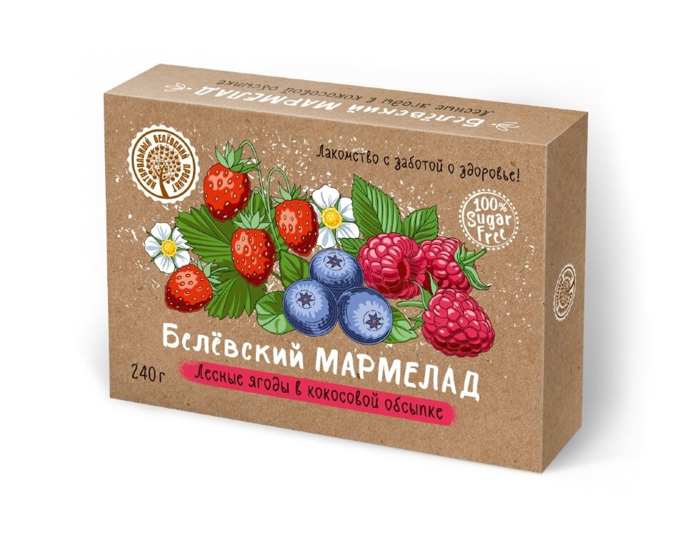  Мармелад белевский на фруктозе 240г "ЛЕСНЫЕ ЯГОДЫ"  в Северске